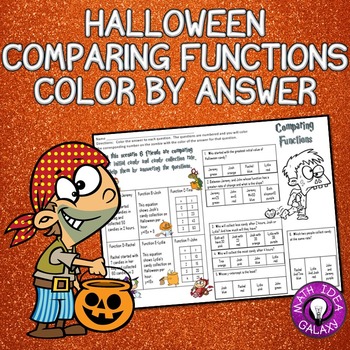 Preview of Halloween Math Activity- Comparing Functions