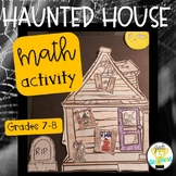Halloween Math Activity Haunted House Grades 7 and 8