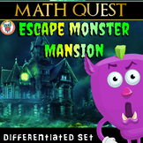 Halloween Math Activity - Escape Monster Mansion (Differen
