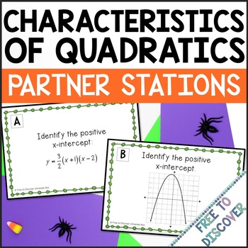 Preview of Halloween Math Activity | Quadratic Functions