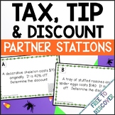 Halloween Math Activity for Middle School | Tax Tip and Discount