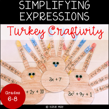 Preview of Thanksgiving Math Activity for Middle School Equivalent Expressions