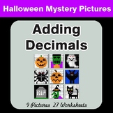 Halloween Math: Adding Decimals - Color-By-Number Mystery 