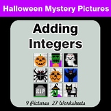 Halloween Math: Adding Integers - Color-By-Number Mystery 