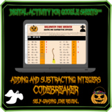 Halloween Math Adding and Subtracting Integers Self-Gradin