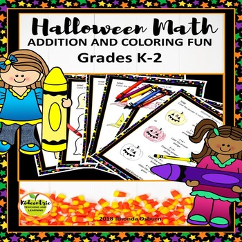 Preview of Halloween Math - Addition and Coloring Fun Grades K-2