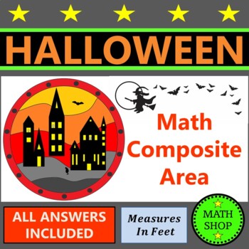 Preview of Halloween Math Area of Rectangles Geometry Activities Halloween Activities