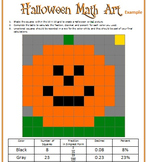 Halloween Math Art - 2 Versions - Fractions, Decimals, and