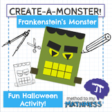 Halloween Math in Art Activity CREATE A MONSTER Frankenste