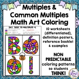 Halloween Math Art - Multiples & Common Multiples Hallowee