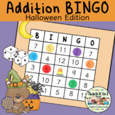 Halloween Math BINGO/Addition With 2 Dice/Sums to 12/Math 