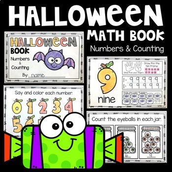 Preview of Halloween Math Book - Numbers & Counting (Pre-K, Kindergarten, & 1st Grade)
