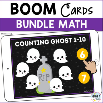 Preview of Boom Cards Halloween Math Counting 1-10 BUNDLE