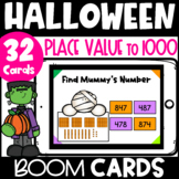 Halloween Math Boom Cards Place Value for 3 Digit Numbers 