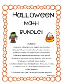 Halloween Math Bundle - 1st - 3rd Grade - Worksheets and A