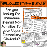 Halloween Math Bundle | Centers or Practice Activities| 4th Grade