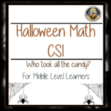 Halloween Math Activities (CSI) for Middle Level Learners