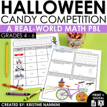Preview of Halloween Math Candy Competition | Fall Project Based Learning | Early Finishers