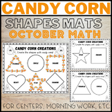 Halloween Math - Candy Corn Shape Mats - October Centers o