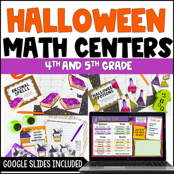Preview of Halloween Math Centers | Printable and Digital Halloween Math Activities