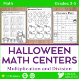 Halloween Math Centers Multiplication and Division