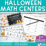 Halloween Math Centers Activities Games 5th Grade | Multip