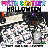 Halloween Math Centers for 4th and 5th Grade - Math Games