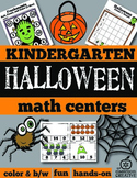Halloween Math Centers for Kindergarten