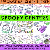 Halloween Math Centers or Stations: Math Games {5th Grade}