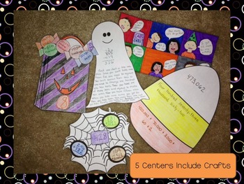  Halloween  Math Centers with Crafts  for 3rd  Grade  by The 
