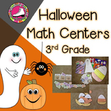 Halloween Math Centers with Crafts for 3rd Grade
