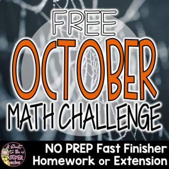 Preview of Halloween Math Challenge | Math Enrichment | Halloween Activities FREE