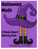 Halloween Math Choice Board