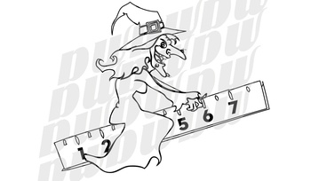 Preview of Halloween Math Clipart Outline