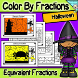 Halloween Math - Color By Fractions (Number) - Equivalent 