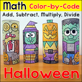 Halloween Math Craft Color by Number Addition & Subtraction - October Activities