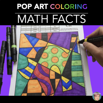 Halloween Math Activity: Themed Math Fact Coloring Sheets by Art with Jenny K