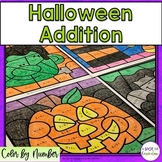 Halloween Math Coloring Sheets Addition - Color by Number