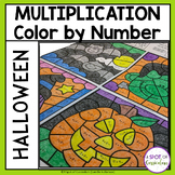 Halloween Math Coloring Sheets Multiplication - Color by Number