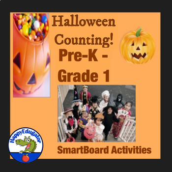 Preview of Halloween Math Counting SmartBoard Activities