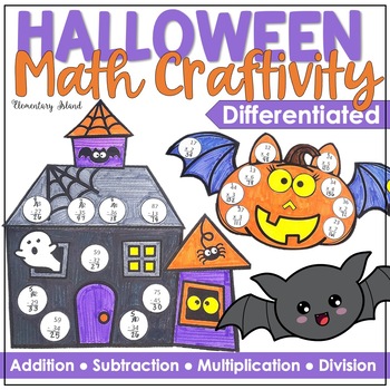 Preview of Halloween Math Craft | Cross-Curricular Writing | Halloween activities