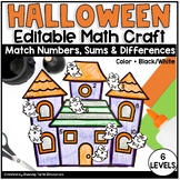 Halloween Math Craft, Number Matching, Sums and Difference