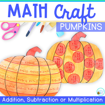Preview of Halloween Math Craft - Pumpkins