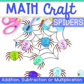 Preview of Halloween Math Craft - Spider Craft