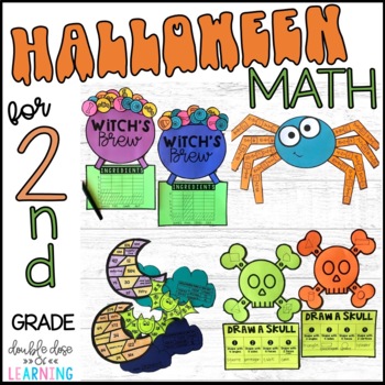 Preview of Halloween Math Craftivities for SECOND Grade {Graphing, Geometry, & MORE!}