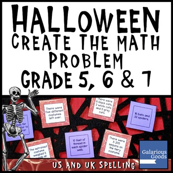 Preview of Halloween Math - Create the Math Problem Cards