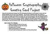 Halloween Math Cryptography Greeting Card Project (Using M