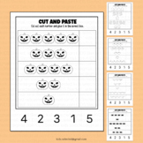 Halloween Math Cut and Paste Numbers 1-5 Counting Count to