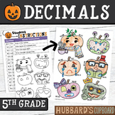 Halloween Math Coloring DECIMALS - Addition Subtract Multi