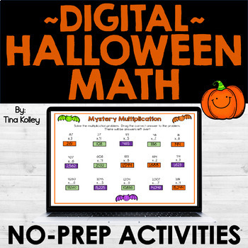 Preview of Halloween Math Digital Activities | Halloween Math 5th Grade